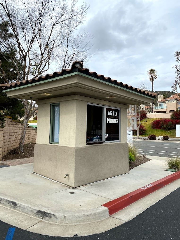 Phone Repair Depot kiosk at Sabre Springs Plaza on Poway Road